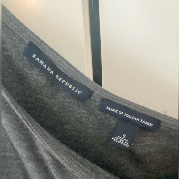 Banana republic grey one shoulder dress size 8 - Picture 2 of 4